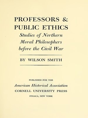 cover image of Professors and Public Ethics